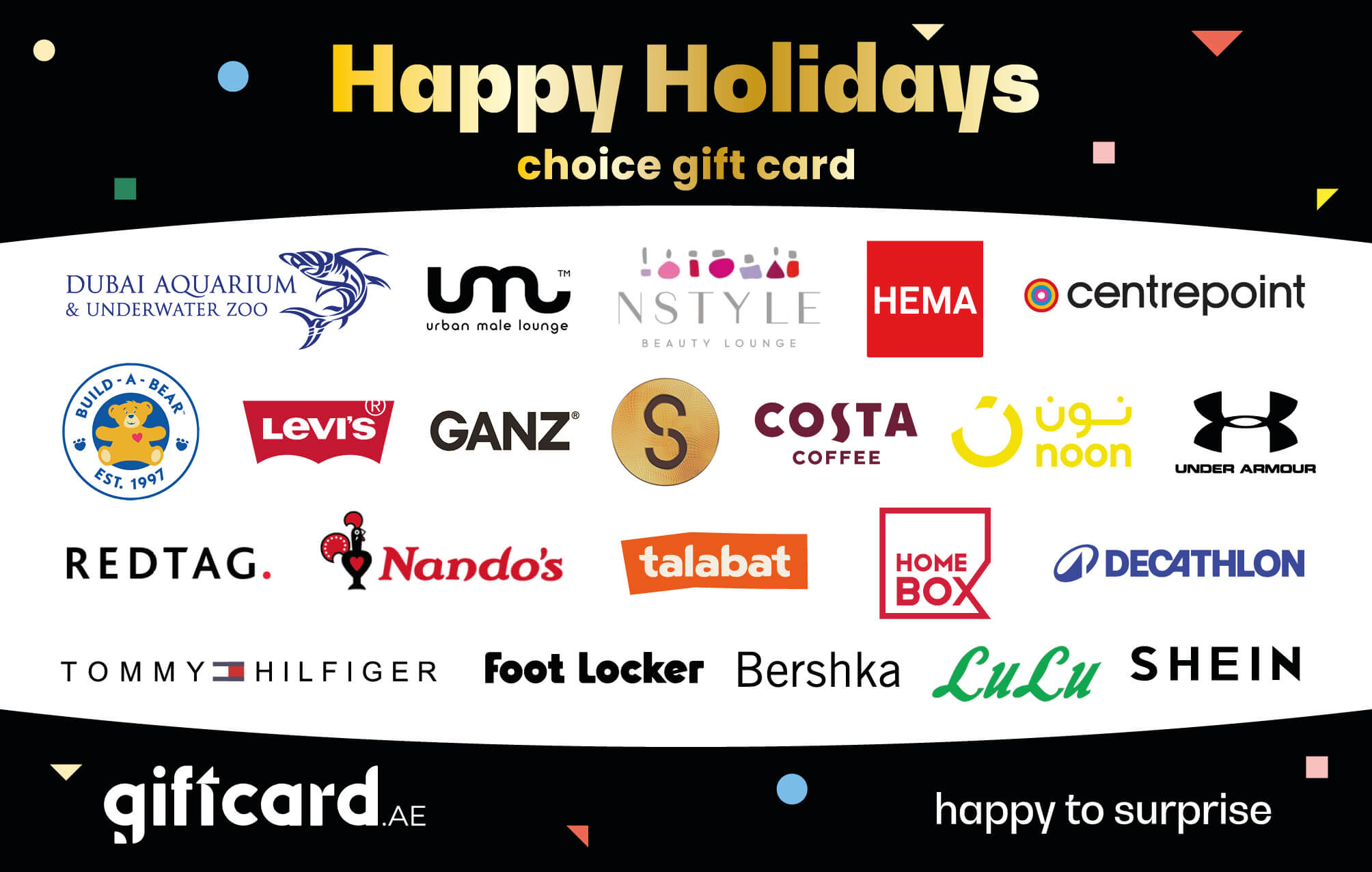 Happy Holidays Choice Gift Card